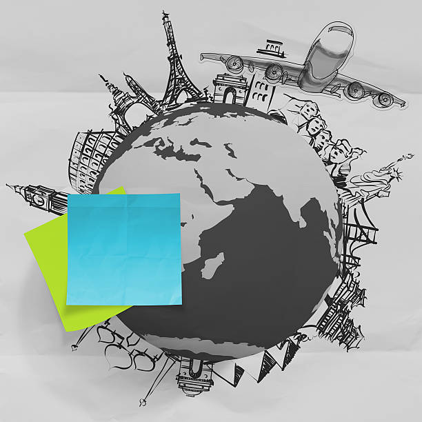 istock traveling around the world as vintage style c 481724665