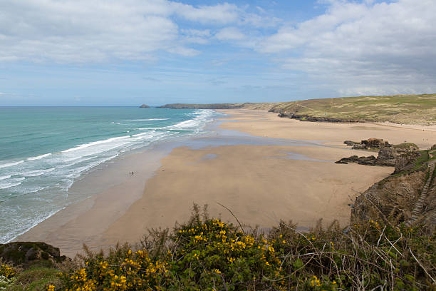 istock Perran beach Perranporth North Cornwall England UK best Cornish beaches 481727224