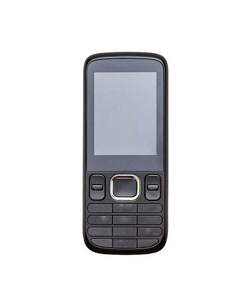 telefono cellulare su bianco isolata con percorso clip. - telephone keypad old white foto e immagini stock