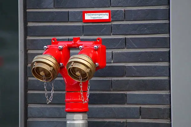Water hydrant on a wall