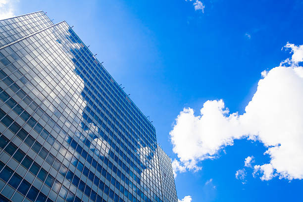 istock Abstract building. blue glass wall of skyscraper 481729313