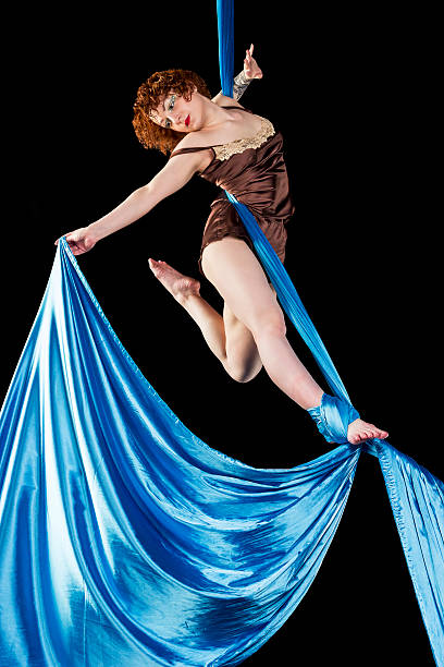 istock Cute girl dancing on ribbons 481729994