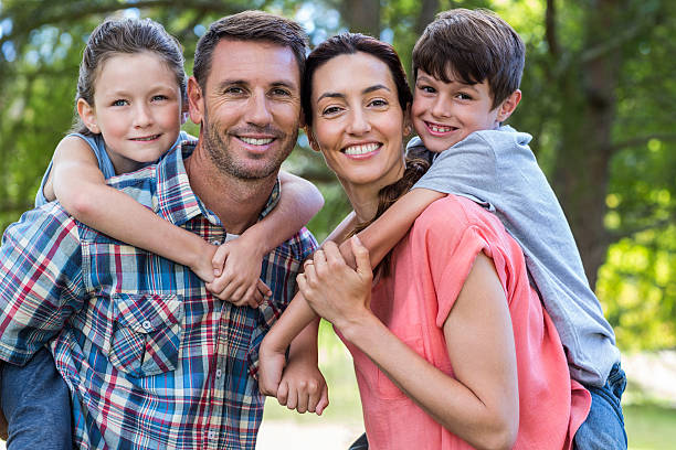 istock Happy family in the park together 481730498