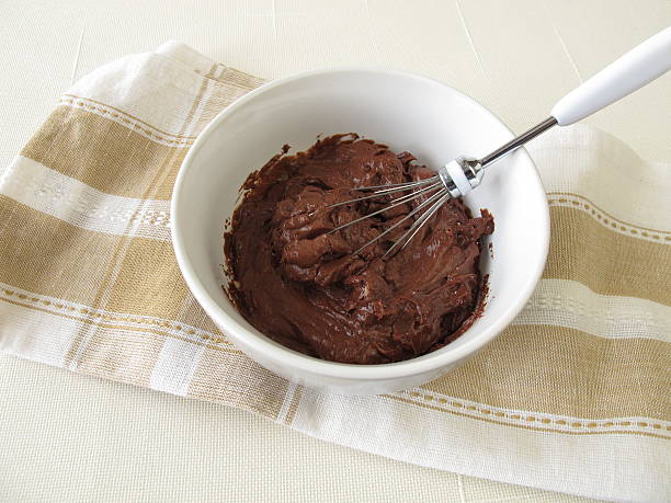 istock Fresh stirred chocolate cream in bowl 481731370