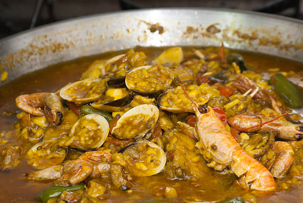 istock Rice with seafood cooking 481731798