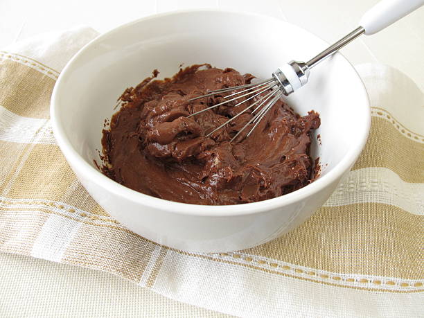 istock Fresh stirred chocolate cream in bowl 481733934