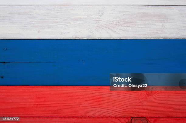 Stylized Russian Flag Stock Photo - Download Image Now - 2015, Acrylic Painting, Antique
