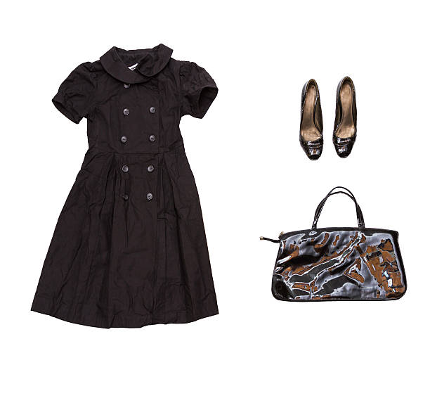 istock Black dress with accessories on white isolate with clipping path 481735522