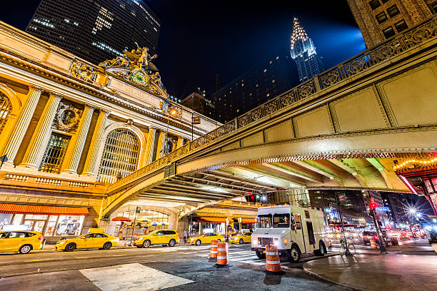 Pershing Square, in Manhattan, New York City Pershing Square, in Manhattan, New York City at the intersection of Park Avenue and 42nd Street in front of Grand Central Terminal 42nd street stock pictures, royalty-free photos & images