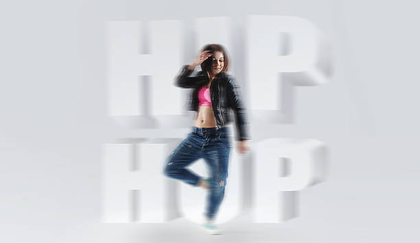 istock young woman  dancer with the words hip hop 481743962