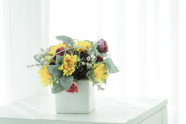 istock Artificial roses in the basket vintage color 481744342