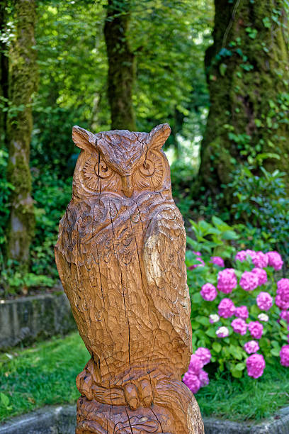 istock Wooden statue of owl 481752036