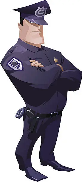 Vector illustration of policeman