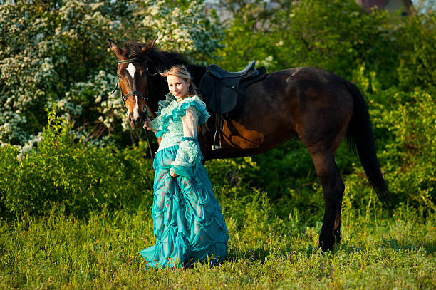 istock Girl and her horse. 481755190