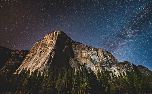 El Capitan is a magnificent mountain in the middle of Yosemite National Park. With a wide angel lens, I was able to capture the light of the blood moon, on the left side of this great mountain, allowing for the milky way to show up in the background.