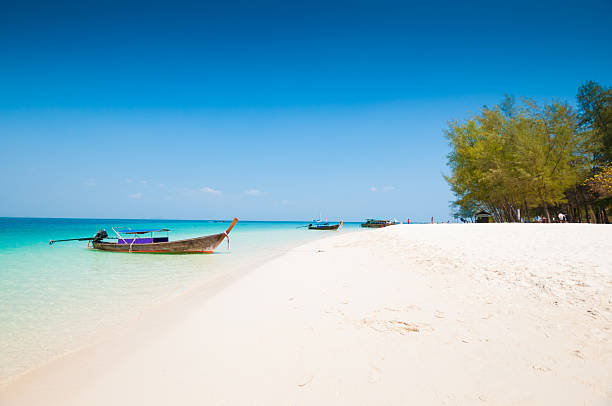 istock Long Tail boat  in the beautiful beach 481756328