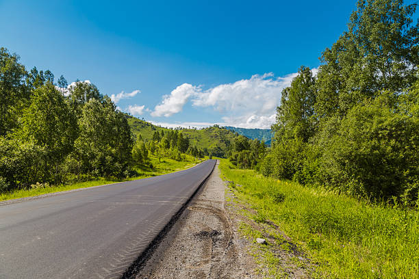 istock Road to Altai Mountains, Siberia, Russia. 481756664