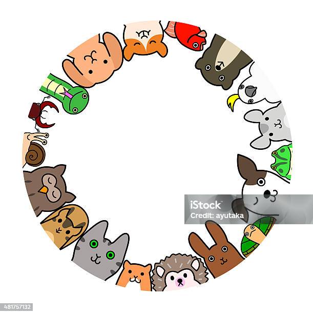 Pet Animals In Circle Stock Illustration - Download Image Now - Hamster, Sparse, 2015