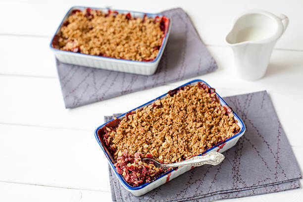 istock homemade strawberry crumble (healthy breakfast) 481757864