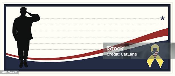 Banner Militare - Immagini vettoriali stock e altre immagini di Saluto militare - Saluto militare, Veterano di guerra, Nastro giallo
