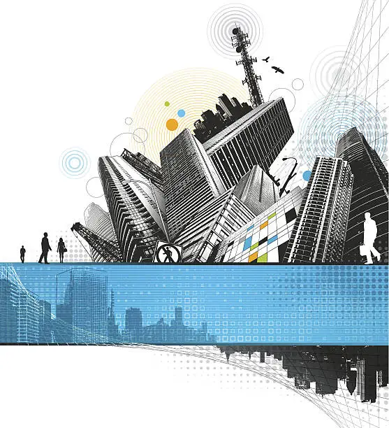 Vector illustration of Abstract City