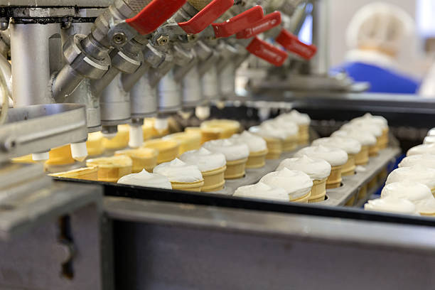 istock Automatic production line of ice cream 481764856