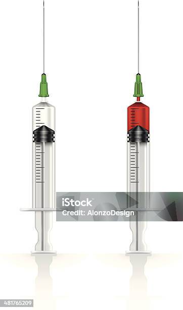 A Seringa - Arte vetorial de stock e mais imagens de Anestésico - Anestésico, Antídoto, Ciência