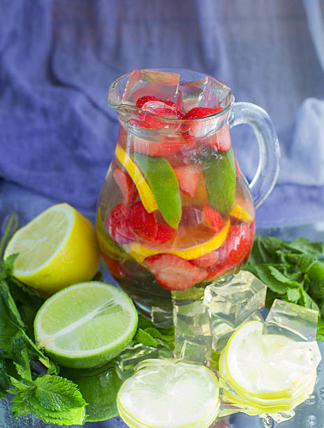 istock Homemade lemonade. Summer refreshing drink of strawberries, lemo 481767080