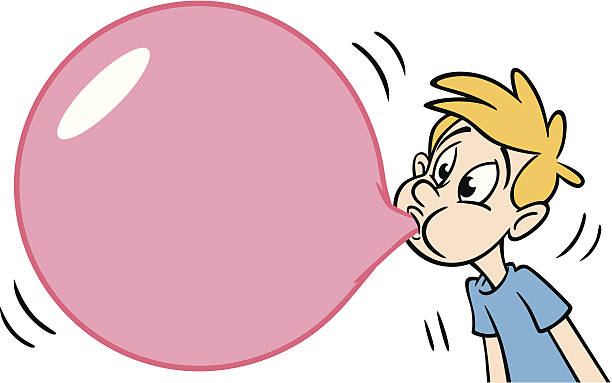 Boy With Bubblegum Bubble Stock Illustration - Download Image Now - Bubble  Gum, Cartoon, Boys - iStock