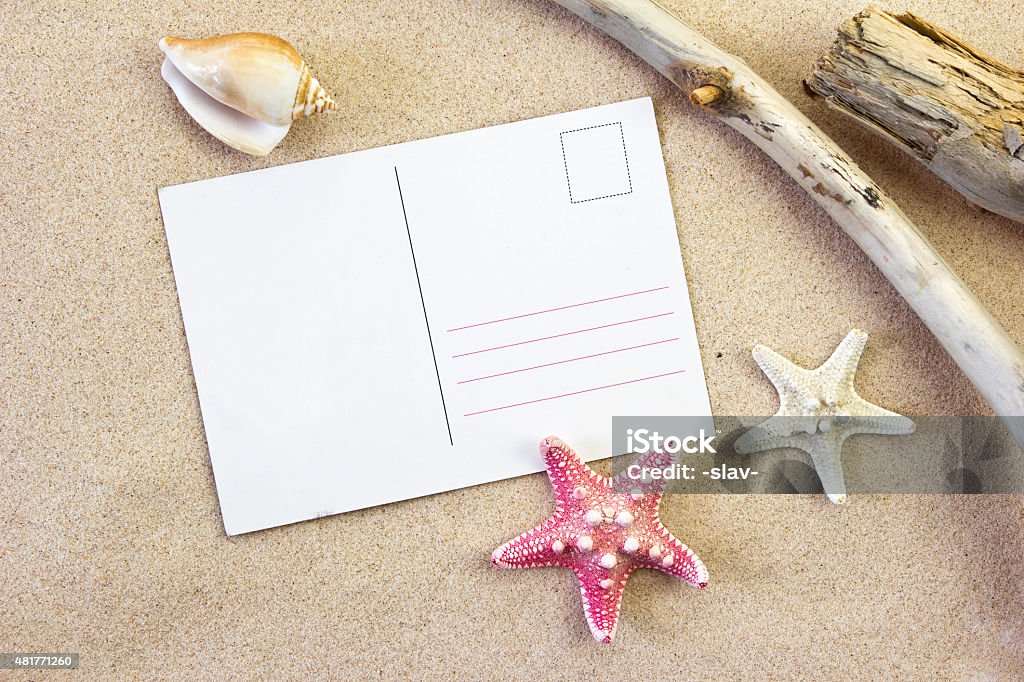 postcard on the beach 2015 Stock Photo