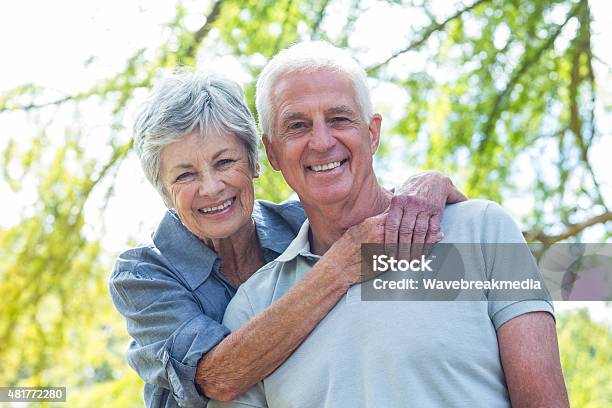 Happy Old Couple Smiling Stock Photo - Download Image Now - Active Seniors, Couple - Relationship, Senior Couple