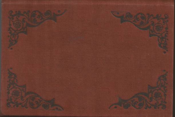 Old brown book cover vintage texture isolated on white background