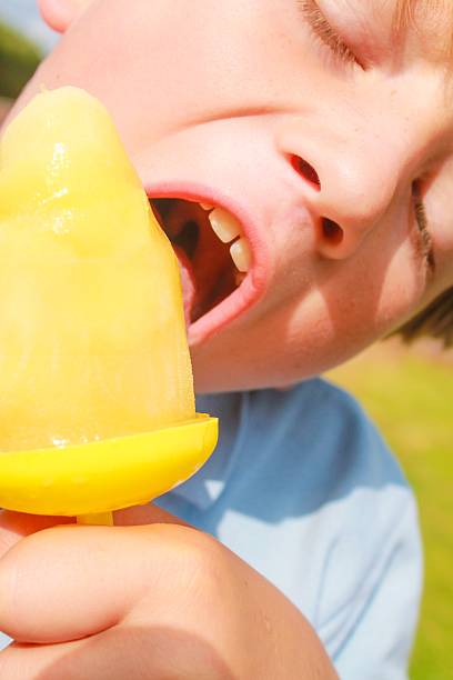 eating an iced lolly