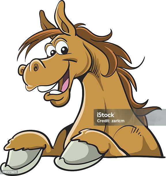 Fumetto Cavallo - Immagini vettoriali stock e altre immagini di Cavallo - Equino - Cavallo - Equino, Fumetto - Creazione artistica, Sorridere