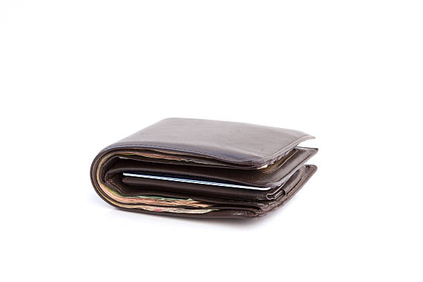 istock Brown leather wallet isolated on white background 481774115