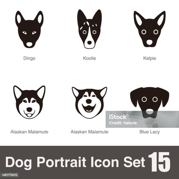 Set Of Dog Breeds Black And White Side View Vector Stock Illustration - Download Image Now