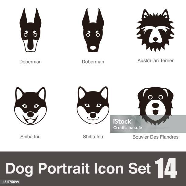 Set Of Dog Breeds Black And White Side View Vector Stock Illustration - Download Image Now