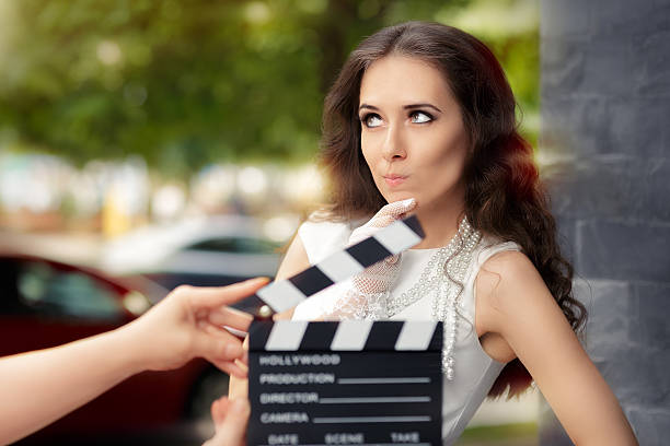 istock Actress Thinking About Next Line During Movie Shoot 481775572