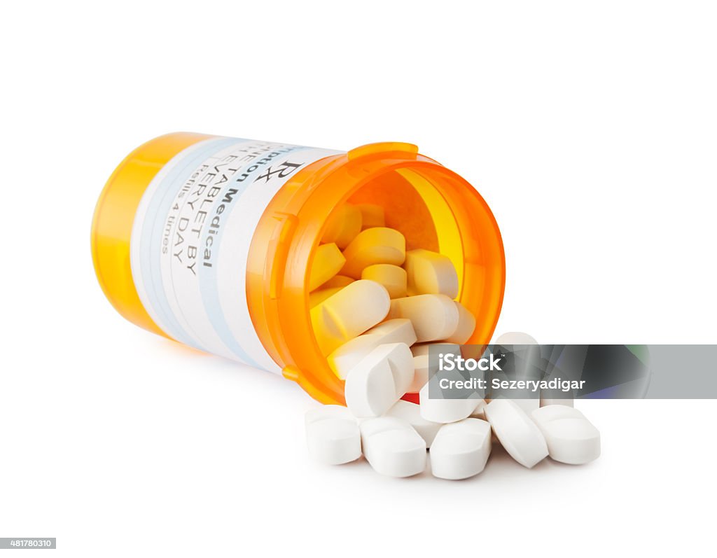 Prescription Drugs Prescription Drugs, Isolated On White, Clipping Path White Background Stock Photo