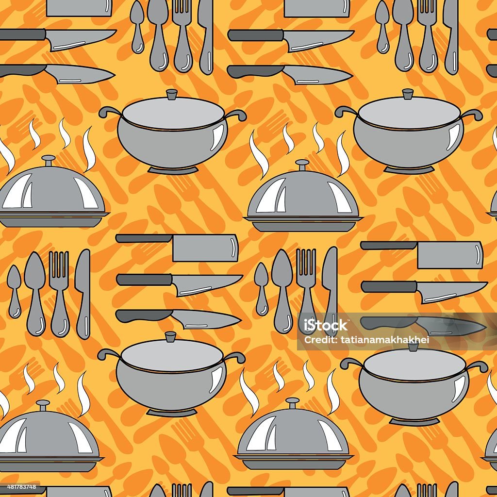 Kitchen Service Pattern Kitchen Pattern Vector Illustration Stock Illustration - Download Image ...