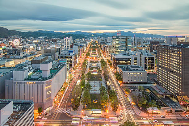 istock Sapporo, Japan downtown city skyline at Odori Park. 481787150