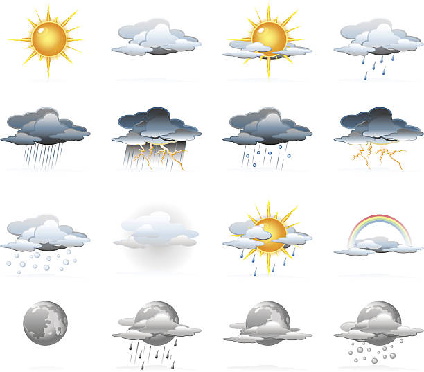 Wetter Icon-Set – Vektorgrafik