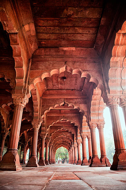 diwan-i-am no forte vermelho em délhi, índia - agra - fotografias e filmes do acervo