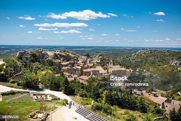 Castle Les Baux Deprovence Provence France On Warm Sunny Day Stock Photo - Download Image Now
