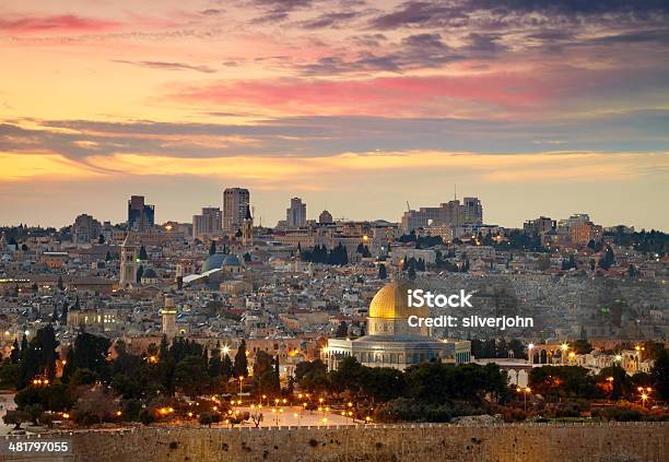 View To Jerusalem Old City Israel Stock Photo - Download Image Now - Jerusalem, Israel, Historical Palestine