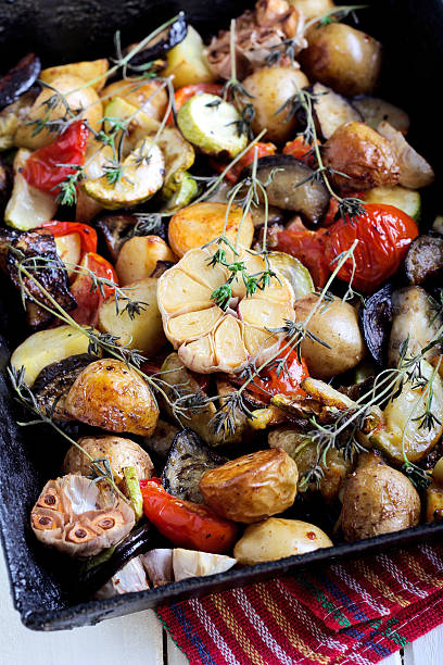 Fresh colorful vegetables, with seasoning, herbs and spices, from farmers market, organic healthy food for food preparation, home or restaurant, representing a wellbeing, a healthy lifestyle and healthy habits, city life and gourmet lifestyle.