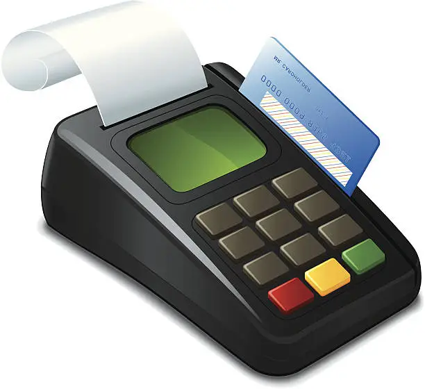 Vector illustration of The Payment Terminal