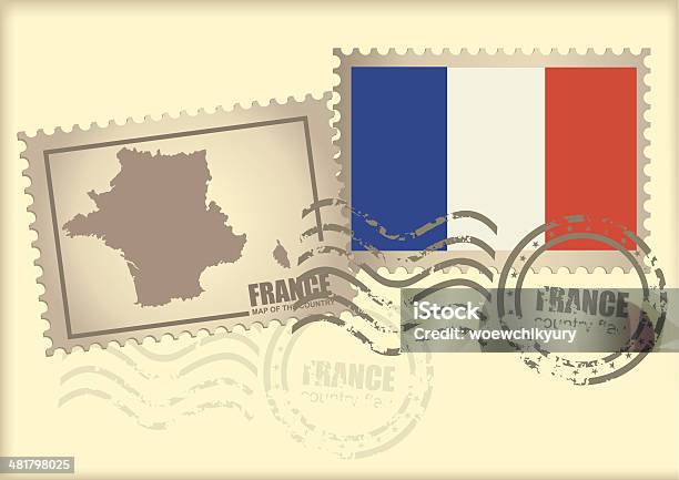 Timbreposte France Vecteurs libres de droits et plus d'images vectorielles de Cachet de la poste - Cachet de la poste, Carte, Cartographie