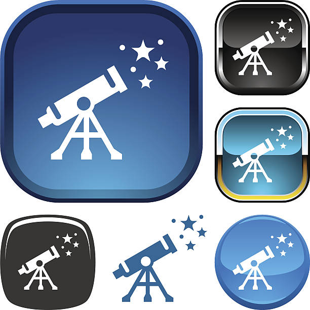 Telescope icon vector art illustration