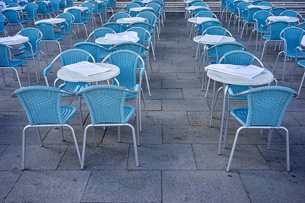 istock Metal tables and chairs 481799832